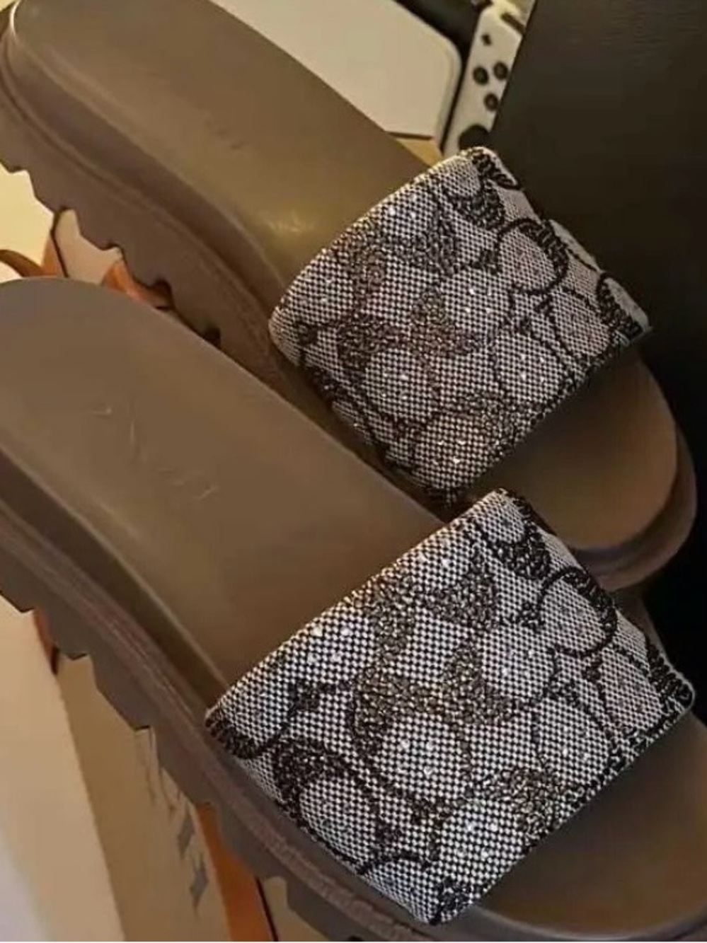 Women's inspired Patterned Slide Sandals